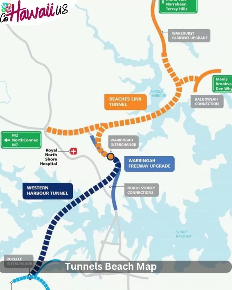 Tunnels Beach Map