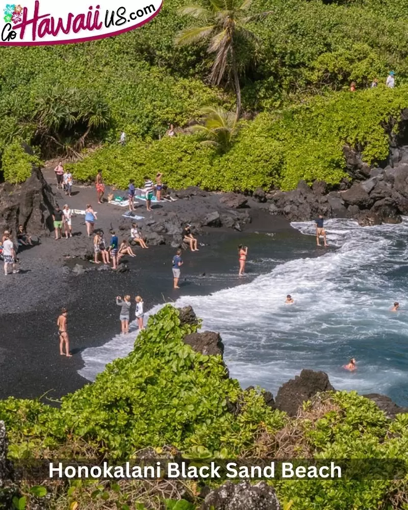 Honokalani Black Sand Beach