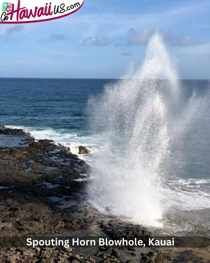 Spouting Horn Blowhole, Kauai