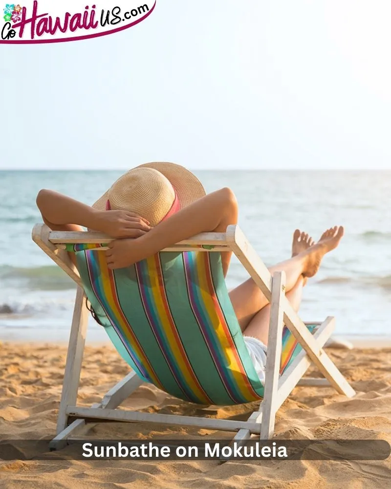 Sunbathe on Mokuleia Beach, North Shore, Hawaii